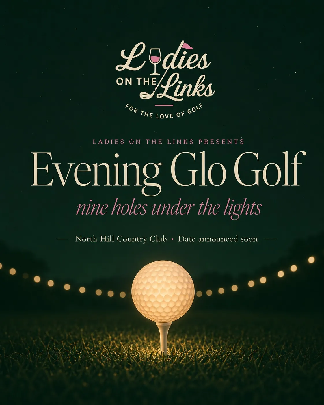 Evening Glo Golf event poster